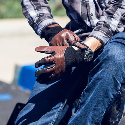 Biltwell Bantam Gloves - Chocolate Brown / Black