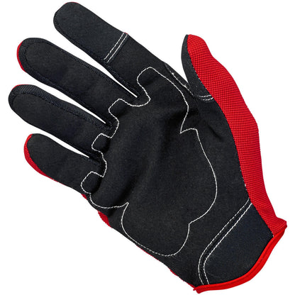 Biltwell Moto Gloves - Red / Black / White