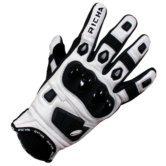 Richa Rock Leather Gloves - White